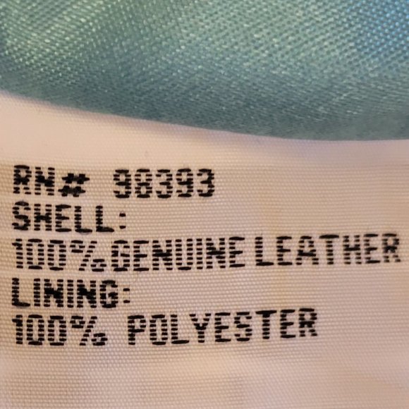 ❣️HP❣️ Pamela McCoy 100% leather aqua full zip satin lined jacket sz: M NWOT - Picture 5 of 12